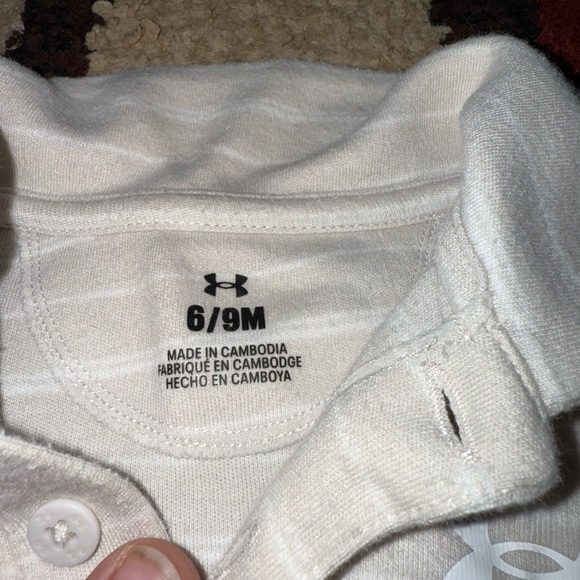 Under Armour Striped Cream Bodysuit - Picture 2 of 4